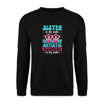 Synchronschwimmen Kunstschwimmen Wassersport - Unisex Pullover - Schwarz - Vorne - Alina (178cm) & Michal (187cm)