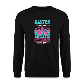 Synchronschwimmen Kunstschwimmen Wassersport - Unisex Pullover - Schwarz - Vorne - Alina (178cm) & Michal (187cm)