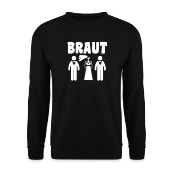Bachelor Party Team Bride Hen Party - Unisex Sweatshirt - black - Front - Alina (178cm) & Michal (187cm)