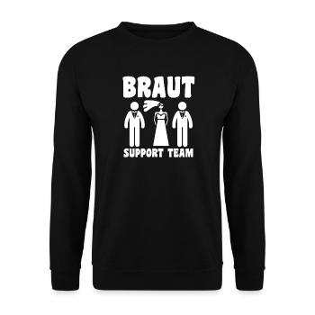 Bachelor Party Team Bride Hen Party - Unisex Sweatshirt - black - Front - Alina (178cm) & Michal (187cm)