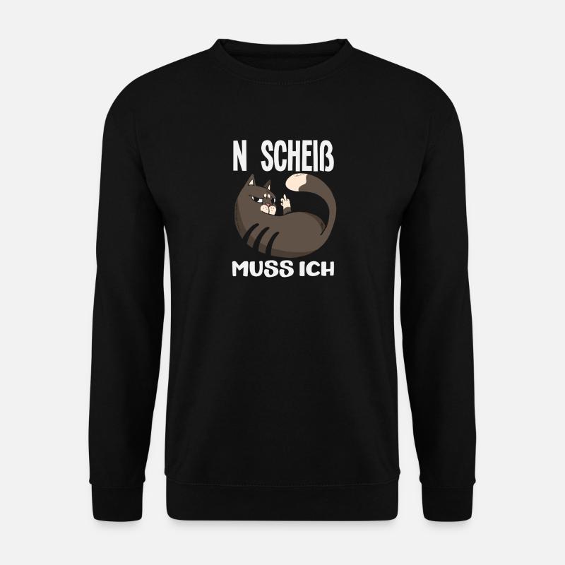 N Scheiß muss ich – Mittelfinger - Unisex Pullover - Schwarz