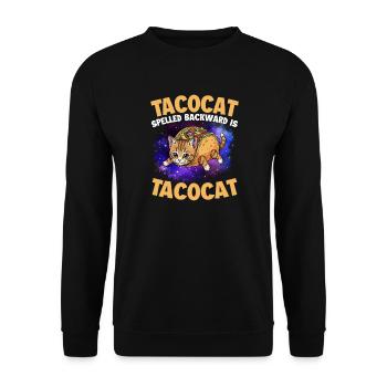 Tacocat Spelled Backward Is Tacocat - Unisex Sweatshirt - black - Front - Alina (178cm) & Michal (187cm)