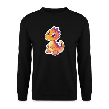 Dinosaure - Sweat-shirt Unisexe - noir - Devant - Alina (178cm) & Michal (187cm)