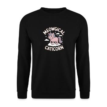 Caticorne miaoucale - Sweat-shirt Unisexe - noir - Devant - Alina (178cm) & Michal (187cm)