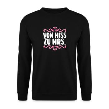 Bachelor Party Team Bride Hen Party - Unisex Sweatshirt - black - Front - Alina (178cm) & Michal (187cm)