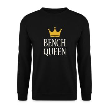 Drôle de développé couché Meme Spot Me Bro Powerlifting - Sweat-shirt Unisexe - noir - Devant - Alina (178cm) & Michal (187cm)