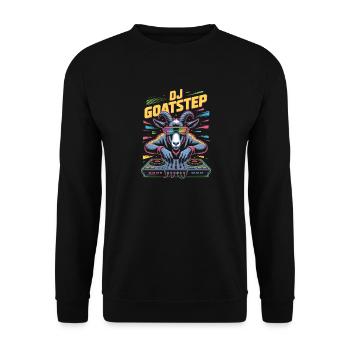 DJ Goatstep Goat Rave EDM Dubstep Vibes - Unisex Sweatshirt - black - Front - Alina (178cm) & Michal (187cm)