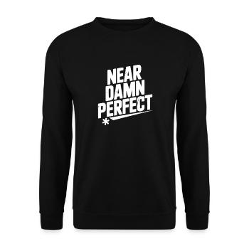 Near Damn Perfect - Unisex Sweatshirt - black - Front - Alina (178cm) & Michal (187cm)