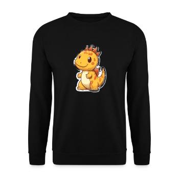 Dinosaure - Sweat-shirt Unisexe - noir - Devant - Alina (178cm) & Michal (187cm)