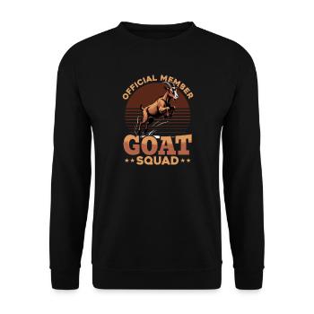 Funny Farm Animal Goat - Unisex Sweatshirt - black - Front - Alina (178cm) & Michal (187cm)