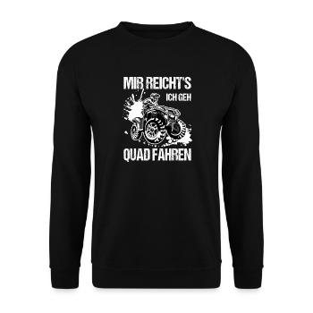 J’en ai assez, je fais du quad, du quad - Sweat-shirt Unisexe - noir - Devant - Alina (178cm) & Michal (187cm)