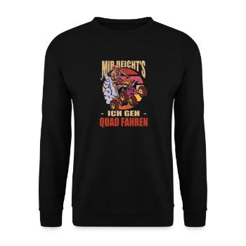 J’en ai assez, je fais du quad, du quad - Sweat-shirt Unisexe - noir - Devant - Alina (178cm) & Michal (187cm)