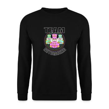 Nussknacker Weihnachten - Unisex Pullover - Schwarz - Vorne - Alina (178cm) & Michal (187cm)