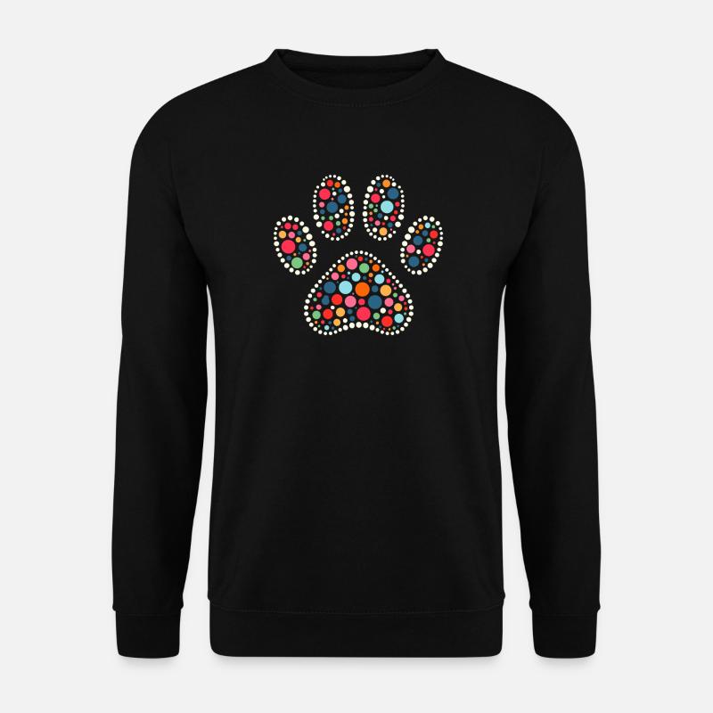 Fleckiges T-Shirt Dot Mosaic Pfotenabdruck - Unisex Pullover - Schwarz