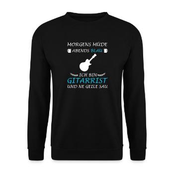 guitare dire groupe instrument de musique guitare électrique - Sweat-shirt Unisexe - noir - Devant - Alina (178cm) & Michal (187cm)