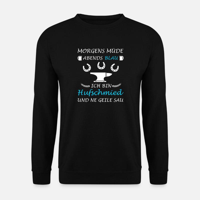 Maréchal-ferrant Cheval Forgeron Lustig - Sweat-shirt Unisexe - noir