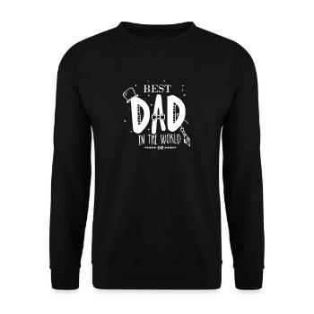 Best Dad in the World Gifts Father Christmas - Unisex Sweatshirt - black - Front - Alina (178cm) & Michal (187cm)