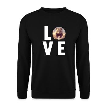 Wombats Wombat - Sweat-shirt Unisexe - noir - Devant - Alina (178cm) & Michal (187cm)