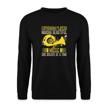 Euphonium Faire de la belle musique Marche baryton - Sweat-shirt Unisexe - noir - Devant - Alina (178cm) & Michal (187cm)