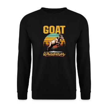 Funny Farm Animal Goat - Unisex Pullover - Schwarz - Vorne - Alina (178cm) & Michal (187cm)