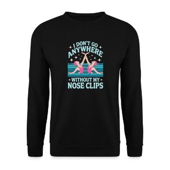 Synchronschwimmen Kunstschwimmen Wassersport - Unisex Pullover - Schwarz - Vorne - Alina (178cm) & Michal (187cm)