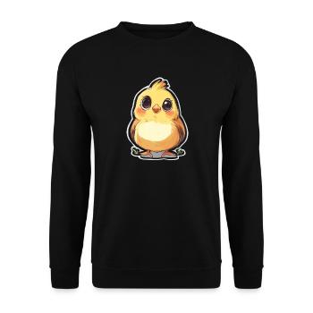 Chick - Unisex Sweatshirt - black - Front - Alina (178cm) & Michal (187cm)