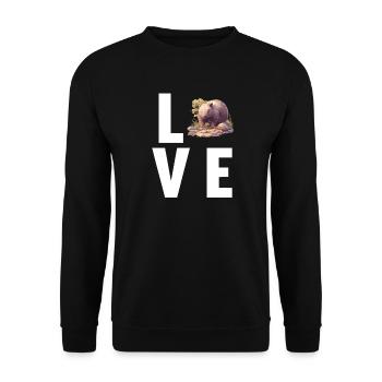 Wombats Wombat - Sweat-shirt Unisexe - noir - Devant - Alina (178cm) & Michal (187cm)