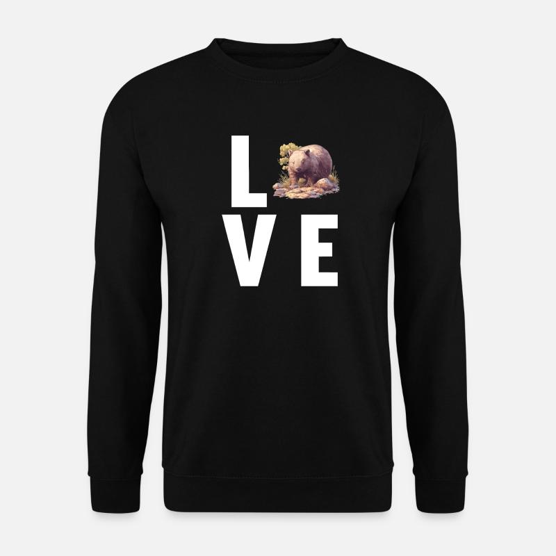 Wombats Wombat - Unisex Pullover - Schwarz