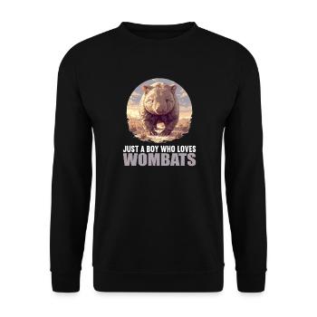 Wombats Wombat - Sweat-shirt Unisexe - noir - Devant - Alina (178cm) & Michal (187cm)