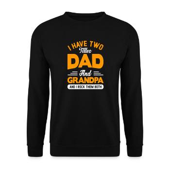 Bester Papa Der Welt Geschenke Weihnachten - Unisex Pullover - Schwarz - Vorne - Alina (178cm) & Michal (187cm)