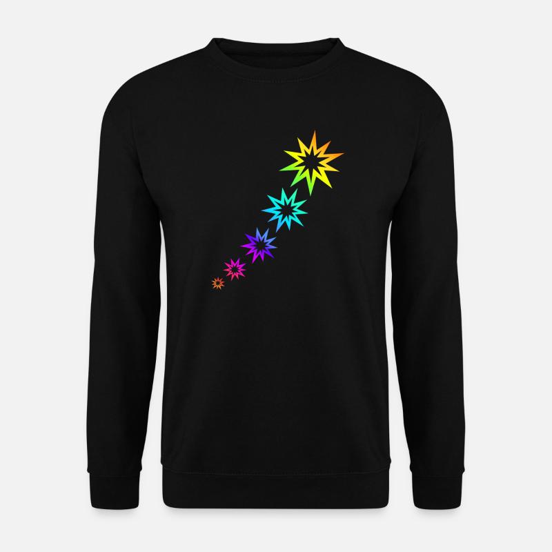 Bunte Sterne - Unisex Pullover - Schwarz