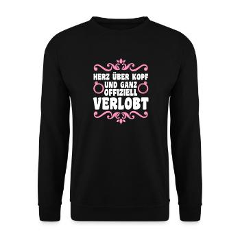 Enterrement de vie de garçon Équipe Mariée Enterrement de vie de jeune fille - Sweat-shirt Unisexe - noir - Devant - Alina (178cm) & Michal (187cm)