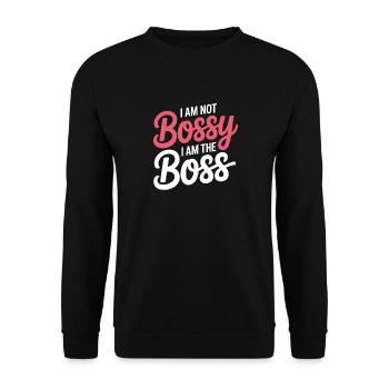 Je ne suis pas exigeant, je suis le leader Funny Office - Sweat-shirt Unisexe - noir - Devant - Alina (178cm) & Michal (187cm)