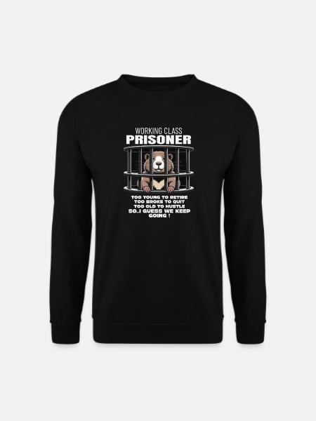 Monday Trapped Arbeit lustiges Arbeits Outfit - Unisex Pullover - Schwarz