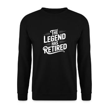 Retirement Art for Men Women Grandpa Retired Dad - Unisex Sweatshirt - black - Front - Alina (178cm) & Michal (187cm)