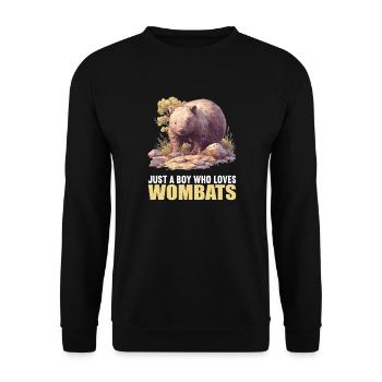 Wombats Wombat - Sweat-shirt Unisexe - noir - Devant - Alina (178cm) & Michal (187cm)