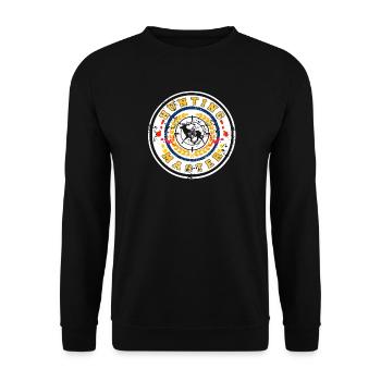 Hunting Master Humor for Skilled Trophy Trackers - Unisex Pullover - Schwarz - Vorne - Alina (178cm) & Michal (187cm)