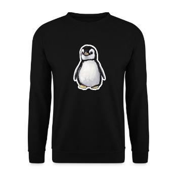 Pingouin - Sweat-shirt Unisexe - noir - Devant - Alina (178cm) & Michal (187cm)