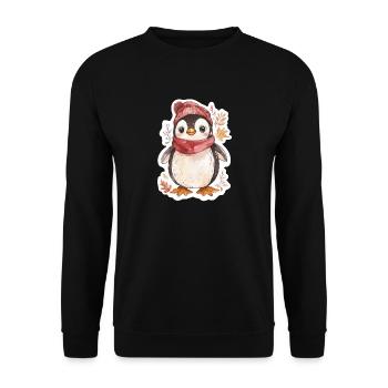 Pingouin - Sweat-shirt Unisexe - noir - Devant - Alina (178cm) & Michal (187cm)