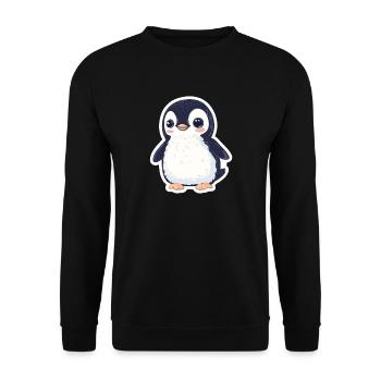 Pingouin - Sweat-shirt Unisexe - noir - Devant - Alina (178cm) & Michal (187cm)