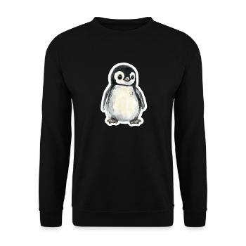 Pingouin - Sweat-shirt Unisexe - noir - Devant - Alina (178cm) & Michal (187cm)