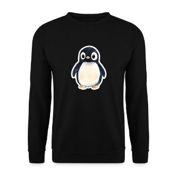Pingouin - Sweat-shirt Unisexe - noir - Devant - Alina (178cm) & Michal (187cm)