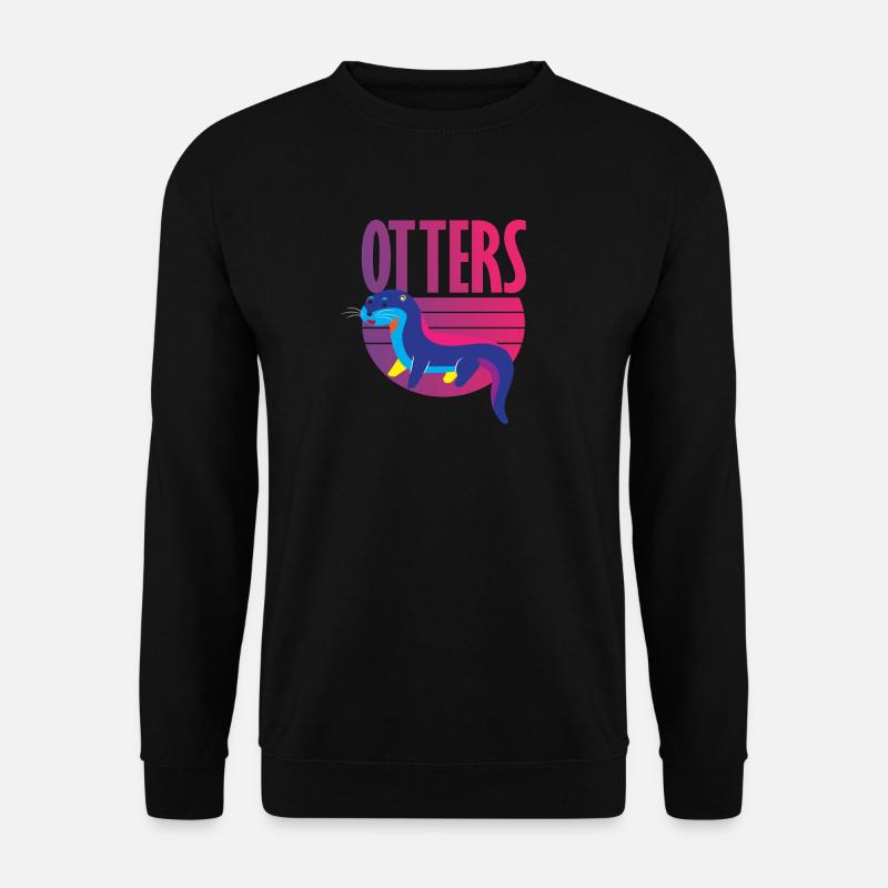 Sea Otter Retro - Unisex Pullover - Schwarz