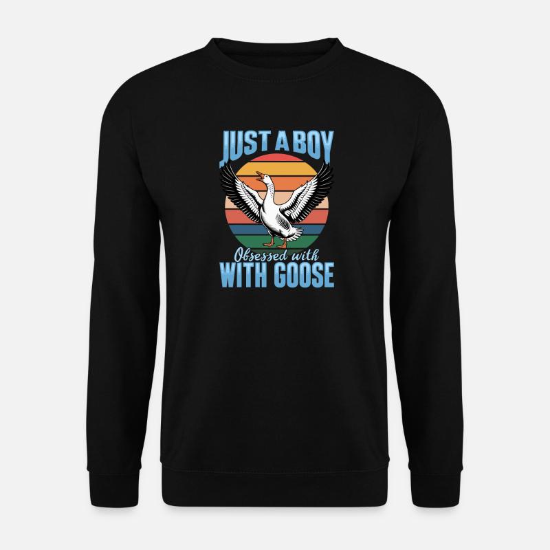 Funny Bird Goose - Unisex Pullover - Schwarz
