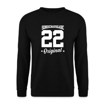 22 Geburtstag - Unisex Pullover - Schwarz - Vorne - Alina (178cm) & Michal (187cm)