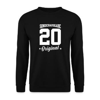 20th Birthday - Unisex Sweatshirt - black - Front - Alina (178cm) & Michal (187cm)