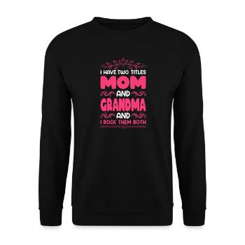 Beste Mama Der Welt Geschenk Weihnachten - Unisex Pullover - Schwarz - Vorne - Alina (178cm) & Michal (187cm)