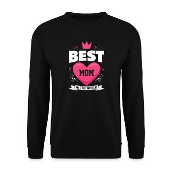 Beste Mama Der Welt Geschenk Weihnachten - Unisex Pullover - Schwarz - Vorne - Alina (178cm) & Michal (187cm)