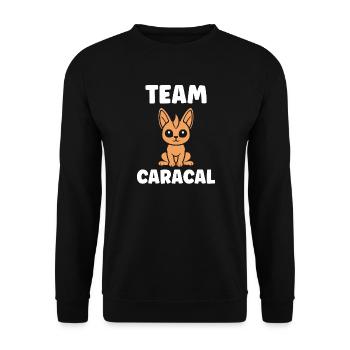 Logo Caracal Équipe Cartoon - Sweat-shirt Unisexe - noir - Devant - Alina (178cm) & Michal (187cm)