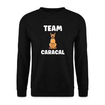 Caracal Team - Unisex Sweatshirt - black - Front - Alina (178cm) & Michal (187cm)